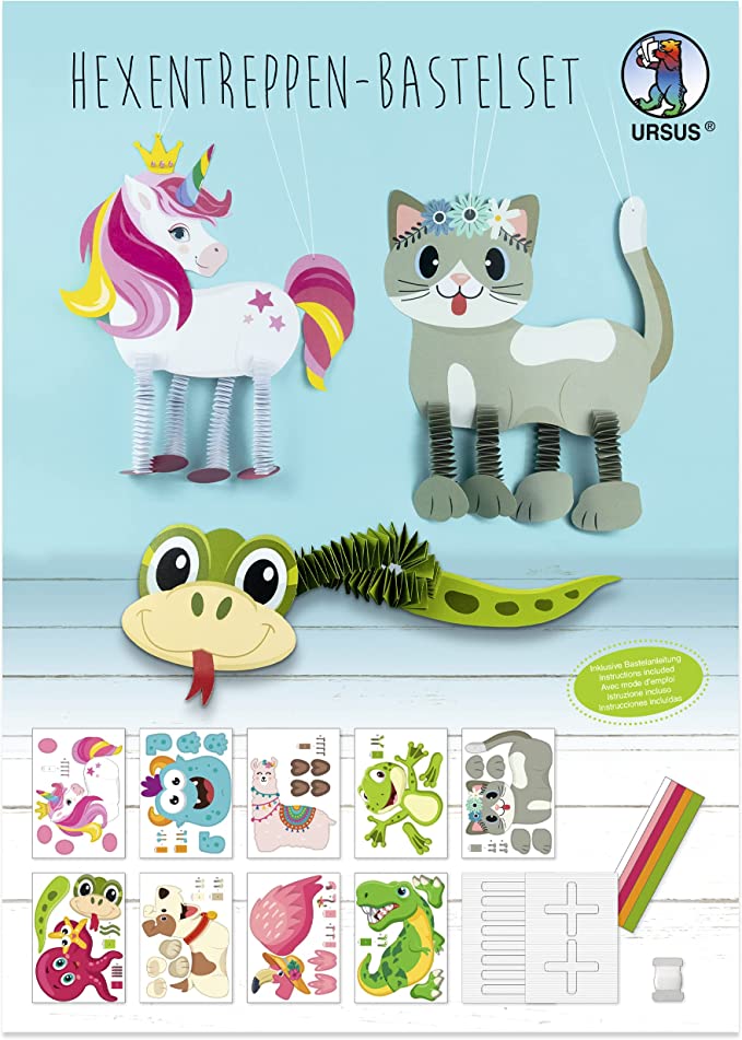 Dierenset met accordeonvouwen - 9 motieven